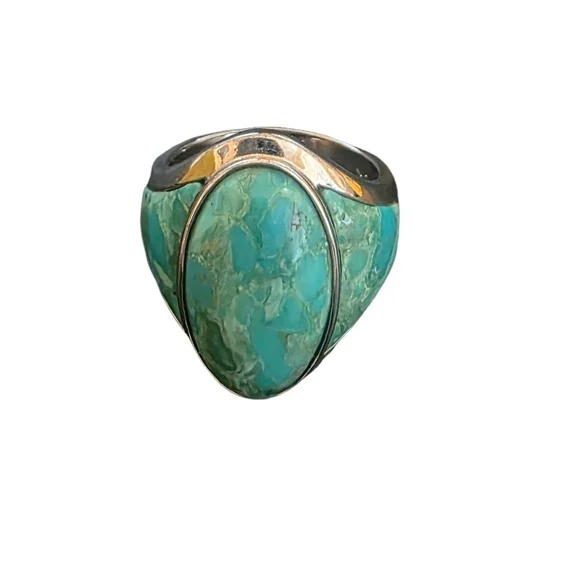 Turquoise Silver 925 Women's Ring
